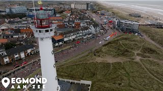 De halve marathon van Egmond 2024 vanuit de lucht [upl. by Notlim32]