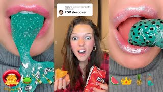 💖 TikTok POVS 💖 ASMR Satisfying Eating  Kaitlin Autumn Monique  POVs Tiktok 2024 15 [upl. by Bradstreet]