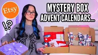 I Bought MYSTERY BOX ADVENT CALENDARS From Etsy [upl. by Staford]