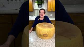 Nonna Pia Gets a Big Wheel of Parmigiano Reggiano nonnapia bigwheel cheeselover [upl. by Claudy482]