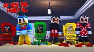 Minecraft MY NEW EVIL FAMILY IS MICKEY MOUSEEXE  MINNIE MOUSEEXE amp DONALD DUCKEXE [upl. by Grove]