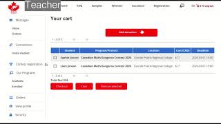 Canadian Math Kangaroo Contest Registration by Teacher [upl. by Erastes233]