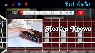 Heaven Knows  Electric Guitar App Cover With Tabs [upl. by Barn282]