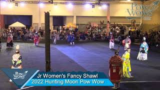 Jr Womens Fancy Shawl  2022 Hunting Moon Pow Wow  Powwowscom [upl. by Ollie]