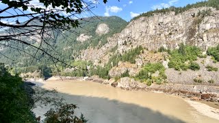 Chilcotin R landslide debris on Fraser R downstream Aug 8 2024 [upl. by Pascoe]