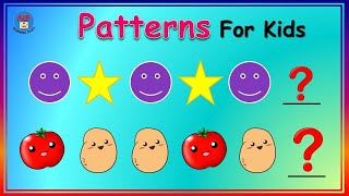 Patterns For Kids Preschool Patterns Patterns using Shapes amp colors Patterns ABC ABAB ABB [upl. by Nnylahs]