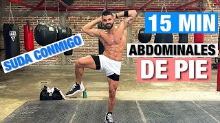 Abdominales De Pie 15 MIN Aplanar Abdomen En Casa [upl. by Cassius]