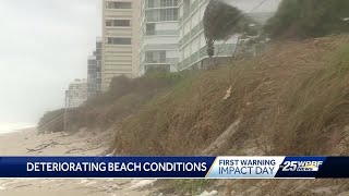 Erosion potential St Lucie County officials monitor windy conditions along the shoreline [upl. by Eiramoj563]