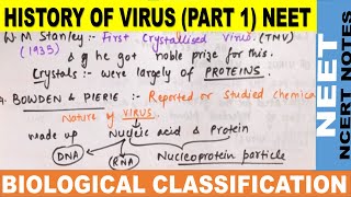 Virus  History of Virus Part 1  Virology  Biological Classification  Class 11  NEET 2122 [upl. by Hynes]