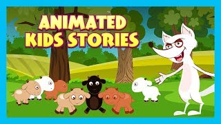 THE WOLF AND SEVEN LITTLE GOATS  ANIMATED STORIES  KIDS HUT STORYTELLING  TIA AND TOFU STORIES [upl. by Eibbob]