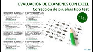 Corrección de exámenes tipo test con Excel [upl. by Edgell]