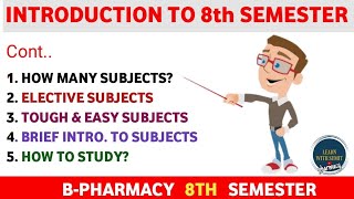 Introduction To B pharmacy 8th semester  How to study b pharmacy 8th sem  B pharm 8th semester [upl. by Aseret]