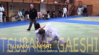 Tsubame Gaeshi SWALLOW ROLL JUDO COUNTER SWEEP contest throw [upl. by Donaugh]