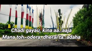 Aaja timro tasbir sangai  karaoke [upl. by Akinhoj]