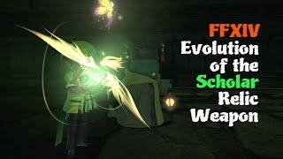 FFXIV Evolution of the Scholar Relic Weapon Feat WoD Battle theme Hamartomania [upl. by Aiekal]