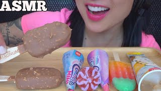 ASMR EATING ICE CREAM  ICE POP CRUNCHY EATING SOUNDS NO TALKING  SASASMR [upl. by Peyter323]