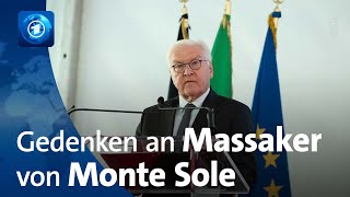 Steinmeier in Italien Gedenken an SSMassaker in Marzabotto [upl. by Maltzman]