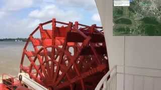 Sternwheeler on the Mississippi 7 May 2015 [upl. by Erodavlas]