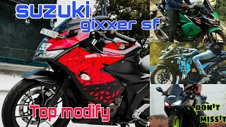 suzuki gixxer sf top modification [upl. by Nayab901]