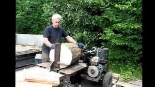 Fendeuse artisanale Homemade log splitter [upl. by Auberbach691]