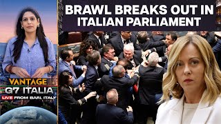 Italy Plays G7 Host while Lawmakers Get into Fistfight  Vantage with Palki Sharma [upl. by Kerman585]