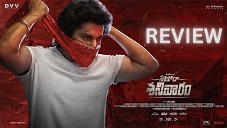 Saripodhaa Sanivaaram Telugu Movie Review  Nani  Priyanka Mohan  Vivek Atreya [upl. by Haelahk]