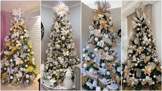 TENDENCIA NAVIDAD 20232024 🎄DECORACIÓN NAVIDEÑA ❄️ ÁRBOLES NAVIDEÑOS ELEGANTES 🎄 [upl. by Raquel]