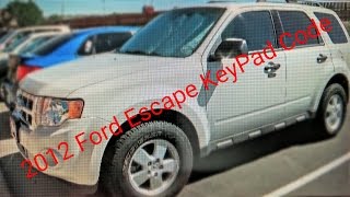 2012 Ford Escape XLT Keyless Entry Code [upl. by Nyltiac]