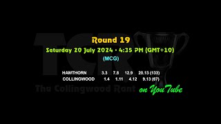 TCR 2024 Round 19  Hawthorn vs Collingwood [upl. by Iglesias]