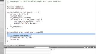 C Programming on the Mac L46  Variadic Functions [upl. by Sherry752]