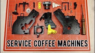 Repair and maintenance of the brew unit of the SAECO PHILIPS coffee machine Service coffee machine [upl. by Anorahs]