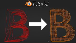 40 Blender Tutorial Text Topology Fix in 1 Minute [upl. by Crawley88]