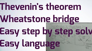 Thevenins theoremWheatstone bridgeNetwork analysisBEEEEasy stepbystep solve [upl. by Ellecrad]