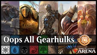 Rainbow Gearhulks Gameplay amp DeckTech  MTG Arena Historic [upl. by Dickinson]