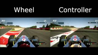 F1 2012 Wheel vs Controller Comparison [upl. by Arsuy]