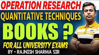 Operation Research Books  Quantitative Techniques  Mba Exam Books  OR  QT  Mba Book  Rajnish [upl. by Aidnahs845]