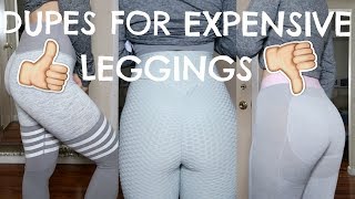 DUPES FOR EXPENSIVE WORKOUT LEGGINGS ALL UNDER 30 DOLLARS [upl. by Ellekcim]