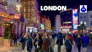 London Walk 🇬🇧 Nightlife West End SOHO Piccadilly CircusCentral London Night Walking Tour HDR [upl. by Tichonn]