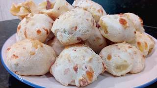 PÃO DE QUEIJO COM AZEITONAS E BACON [upl. by Rudyard]