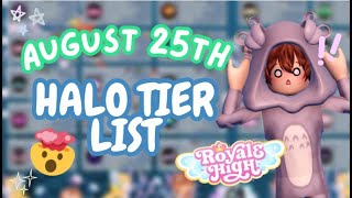 ROYALE HIGH HALO TIERLIST August 25th [upl. by Ainahpets687]