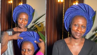 How To Tie Half Fan Gele tutorial for beginners and upgrade fy gele geletutorial howtotie [upl. by Enenej]