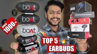 Top 5 Best Earbuds Under 1000 Rs🔥Best TWS Earbuds Of 2024 Boat 161Boat 131 amp More [upl. by Aikrahs316]