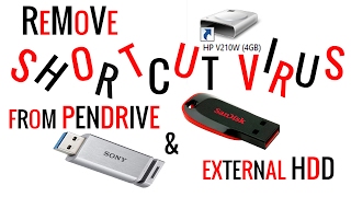 How to remove shortcut virus from Pendrive amp USB external HDD without any software [upl. by Anpas]