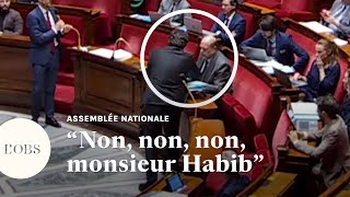 Meyer Habib se fait éloigner dEric DupondMoretti par les huissiers de lAssemblée nationale [upl. by Dorisa]