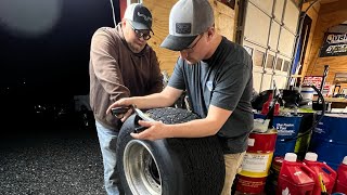 SUPER LATE MODEL PREP  TIRE WORK [upl. by Andromede]