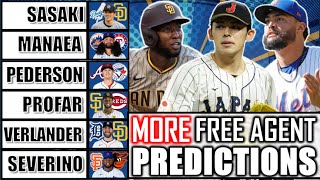 30 MORE MLB Free Agent Predictions One For EVERY Team  My First Official Roki Sasaki Prediction [upl. by Simetra]