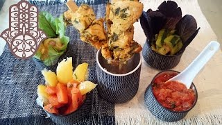 Brochettes de poulet et salades marocaines [upl. by Elsi]