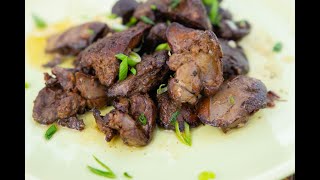 Ficatei de pui cu unt si usturoi RETETA RAPIDA Chicken liver with butter and garlic QUICK RECIPE [upl. by Adieren]