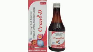 Cran D Syrup Cranberry Extract DMannose Potassium Citrate amp Magnesium Sulphate [upl. by Ardnu170]