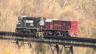 Norfolk Southern HiHood amp Research Sled Brick [upl. by Ennoval942]